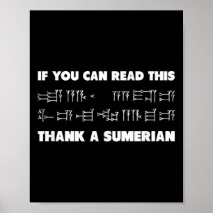 Póster Si Puedes Leer Este Arqueología Cuneiforme Sumeria