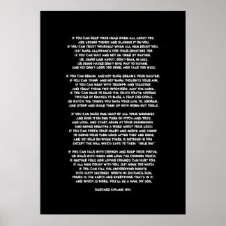 Póster Si puedes mantener la cabeza cuando todo esté sobr