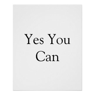 Póster Sí, puedes motivacional inspiracional agregar nomb