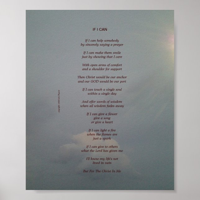 Póster Si Puedo - Un Poema Poster Zazzacizo (Frente)