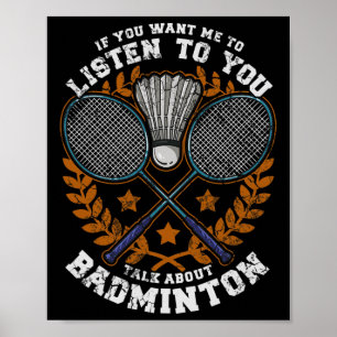 Póster Si Quieres Que Escuche Hablar Con Dminton Shutt