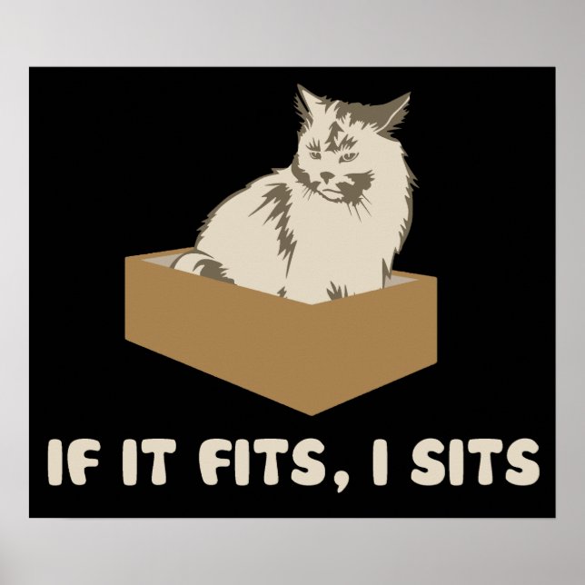 Póster Si Se Ajusta, Me Sits Gato (Frente)