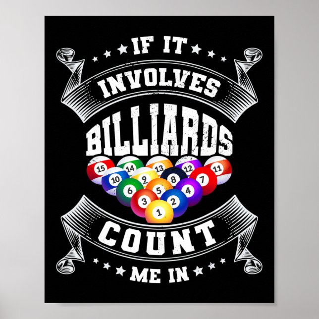 Póster Si Se Trata De Billards Cuéntame En Billard Player (Frente)