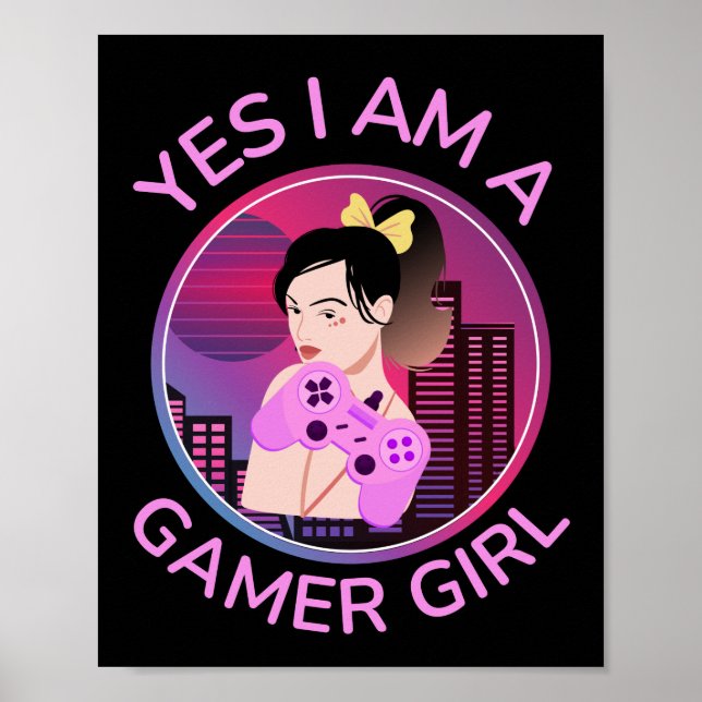 PÓSTER SÍ, SOY UNA CHICA GAMER (Frente)