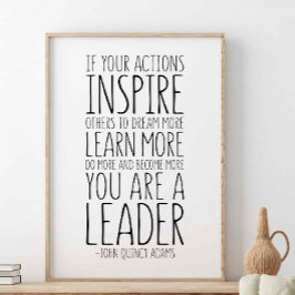 Póster Si Sus Acciones Inspiran A Otros, John Quincy Adam