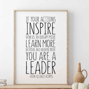 Póster Si Sus Acciones Inspiran A Otros, John Quincy Adam