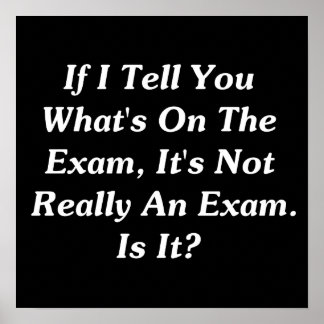 Póster Si te digo lo que está en el examen