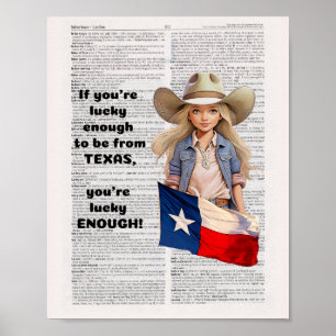 Póster Si tienes la suerte de ser de Texas,