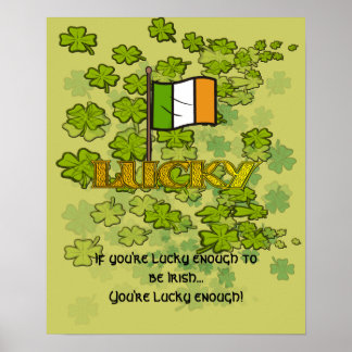 Póster Si tienes la suerte de ser irlandés...