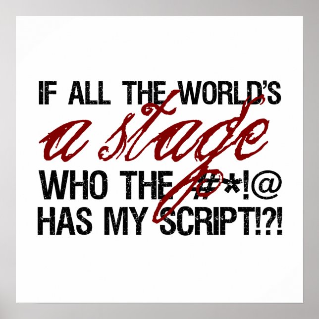 Póster Si todo el mundo es un escenario... (Frente)