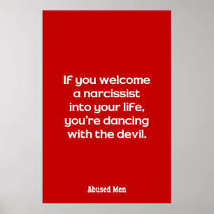 Póster Si usted acoge con satisfacción a un Narcissist en