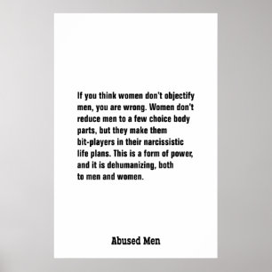 Póster Si usted piensa las mujeres no hacen los hombres