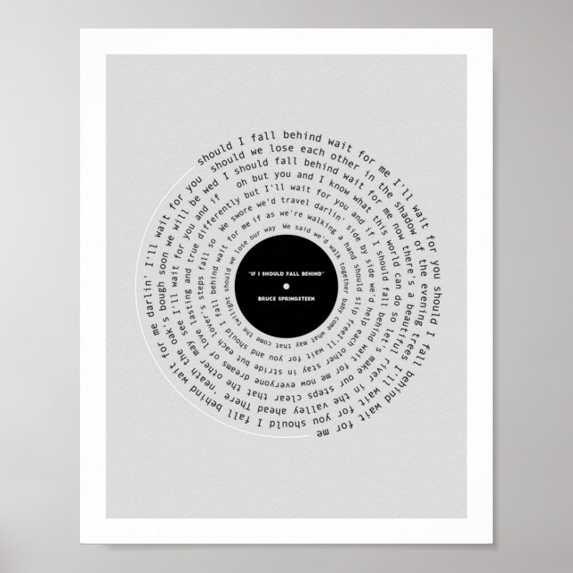 Póster Si yo debiera caer detrás de la letra (Frente)