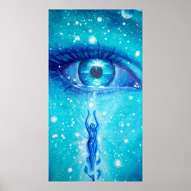 Póster Si yo fuera una lágrima en tu pintura facial (Frente)