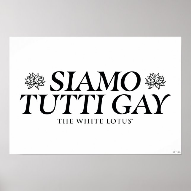 Póster Siamo Tutti Gay - El Lotus blanco (Frente)