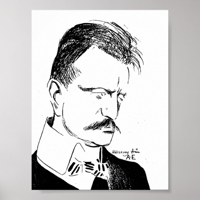 Póster Sibelius: dibujo de Albert Engström (1904) (Frente)