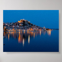 Sibenik en la hora azul