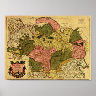 Póster Siberia, RussiaPanoramic MapSiberia, Rusia