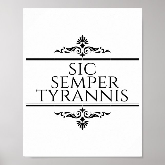 Póster Sic Semper Tyrannis (Frente)