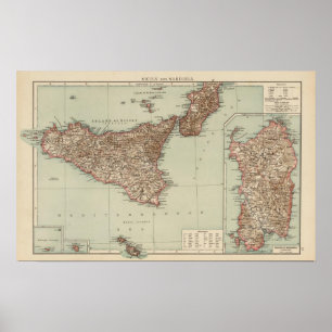 Póster Sicilia, Cerdeña