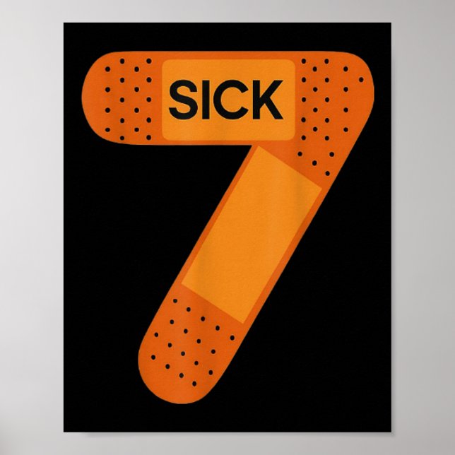 Póster Sick Seven Meme Tee Six Seven Funny Wordplay _1  (Frente)