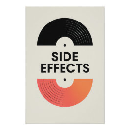 Póster 🎧 Side Effects – L'Affiche Vinyle Minimaliste
