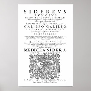 Póster Sidereus Nuncius Poster