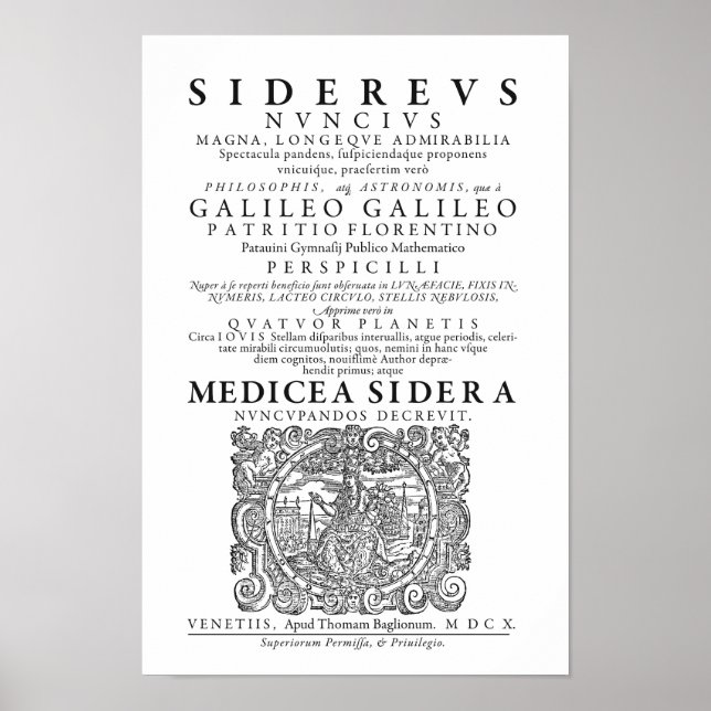 Póster Sidereus Nuncius Poster (Frente)