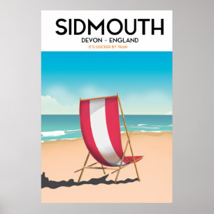Póster Sidmouth, devoto, poster de viajes vintage
