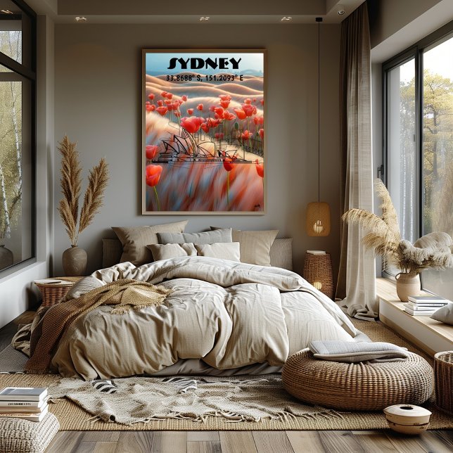 Póster Sídney: Arte de Línea contemporáneo, coordenadas. (Subido por el creador)