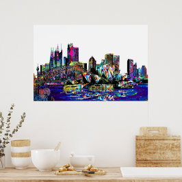 Póster Sídney en graffiti