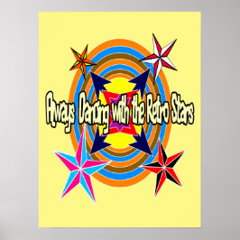Póster Siempre bailando con las estrellas retro