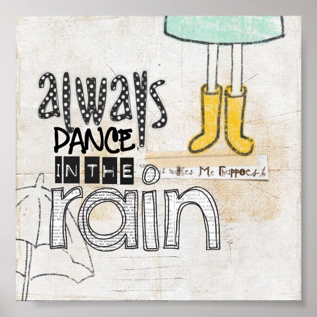 Póster siempre bailar bajo la lluvia (Frente)
