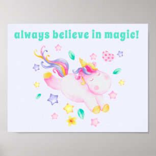 Póster ¡Siempre crea en la magia! Poster de Cute Kids Uni