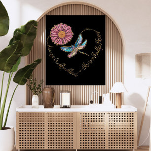 Póster Siempre En La Mente Siempre En El Corazón Floral L