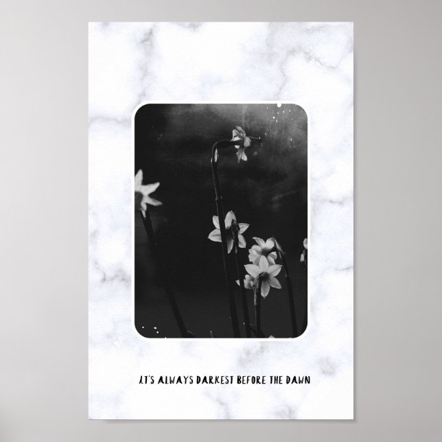Póster Siempre es más oscuro antes del amanecer (Frente)