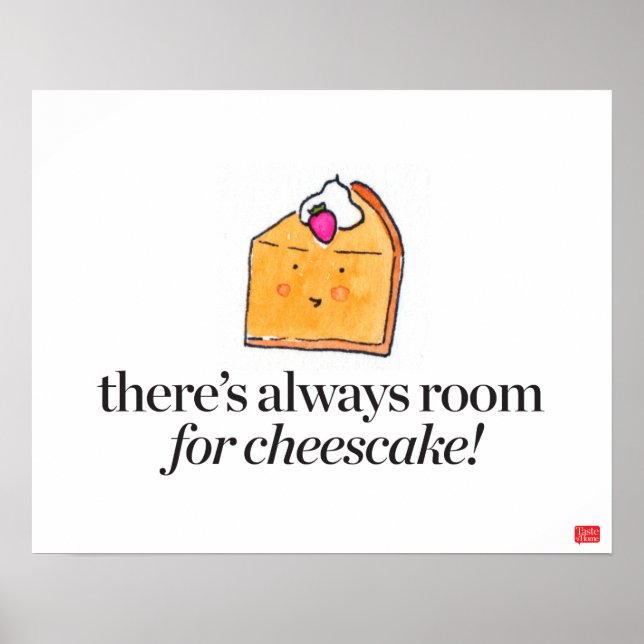 Póster Siempre hay sitio para el pastel de queso (Frente)