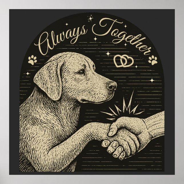 Póster "Siempre juntos" Viña Amistad con los Perros (Frente)