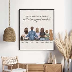 Póster Siempre necesitaremos el retrato de familia de nue