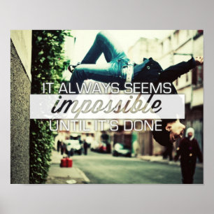 Póster Siempre Parece Imposible - Cita Motivacional