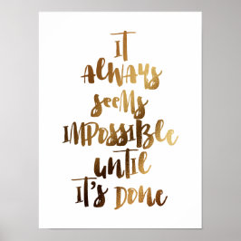 Póster siempre parece imposible hasta que se hace