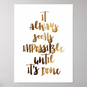 Póster siempre parece imposible hasta que se hace