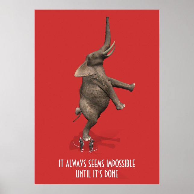 Póster ¡¡Siempre parece imposible hasta que se hace!! (Frente)