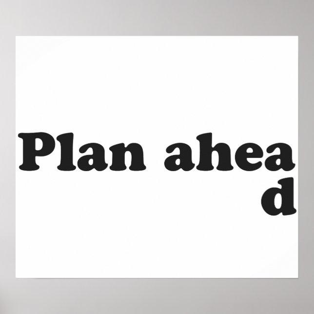 Póster Siempre Planear hacia delante (Frente)
