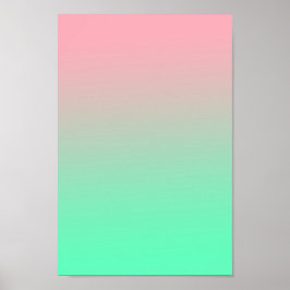 Póster Siempre se debe ver rosa y verde pálido pastel