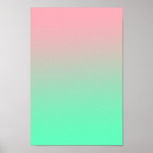 Póster Siempre se debe ver rosa y verde pálido pastel
