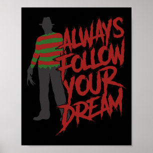 Póster Siempre Sigue Tus Sueños Halloween Pesadilla Horr
