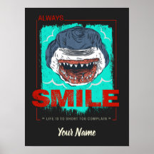 Siempre sonríe tiburón gracioso solo para un chica