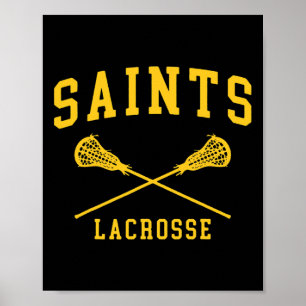 Póster Siena College Saints Lacrosse Throwback Retro Cros