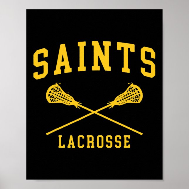Póster Siena College Saints Lacrosse Throwback Retro Cros (Frente)